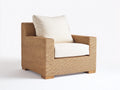 Sillones de ratán 94x86x78 cm de ratán y madera - marrón-beige - estilo moderno para jardín