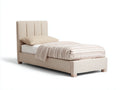 Camas individuales tapizada 200x100x115 cm - Beige - Estilo contemporáneo
